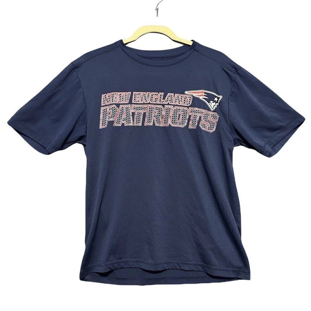 NFL Team Apparel New England Patriots TX3 Cool Shirt Mens Medium Navy Blue‎ Tee